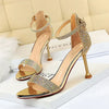 Sandals High Heels Rhinestone