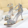 Sandals High Heels Rhinestone