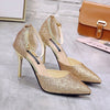 Elegant Shinning Glitter Golden Pumps