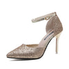 Elegant Shinning Glitter Golden Pumps