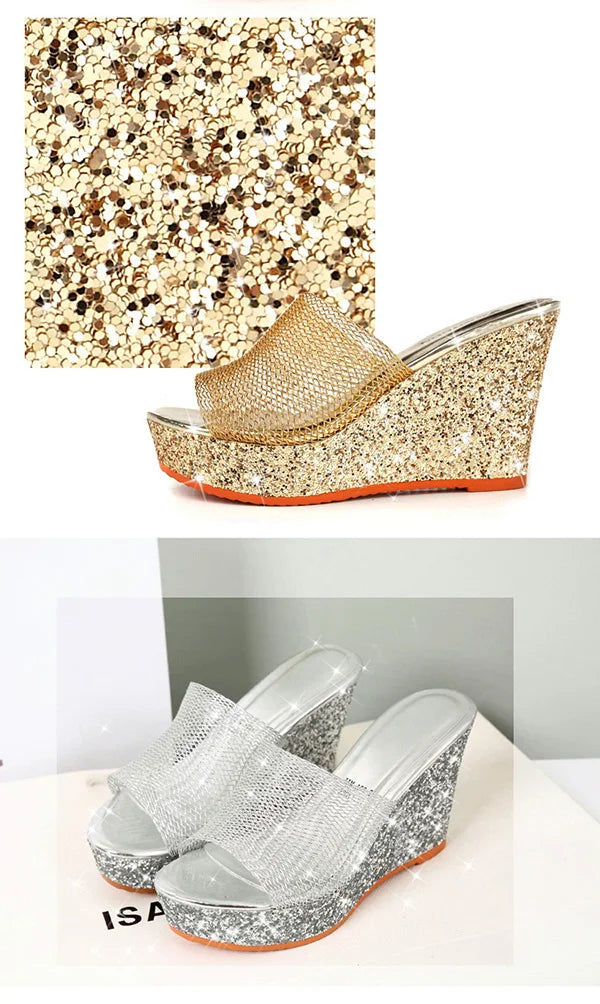 LIHUAMAO wedges slipper shoes