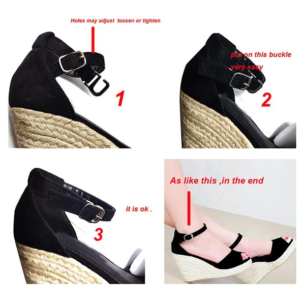 Espadrilles Women Wedges Peep