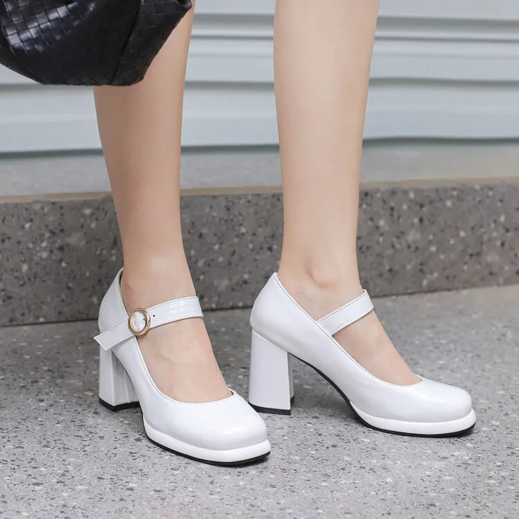 PU Patent Leather Green Navy