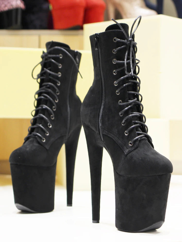 Pole Dance Lace-Up Ankle Heel