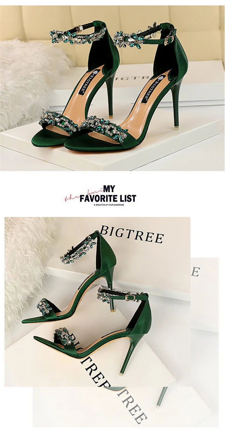 Open Toe Rhinestones Sandals