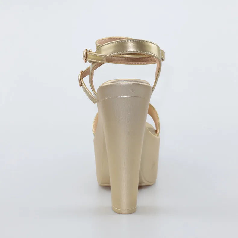Sexy Bandage Block High Heels