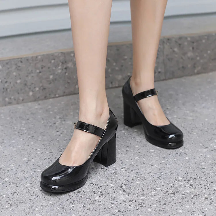 PU Patent Leather Green Navy