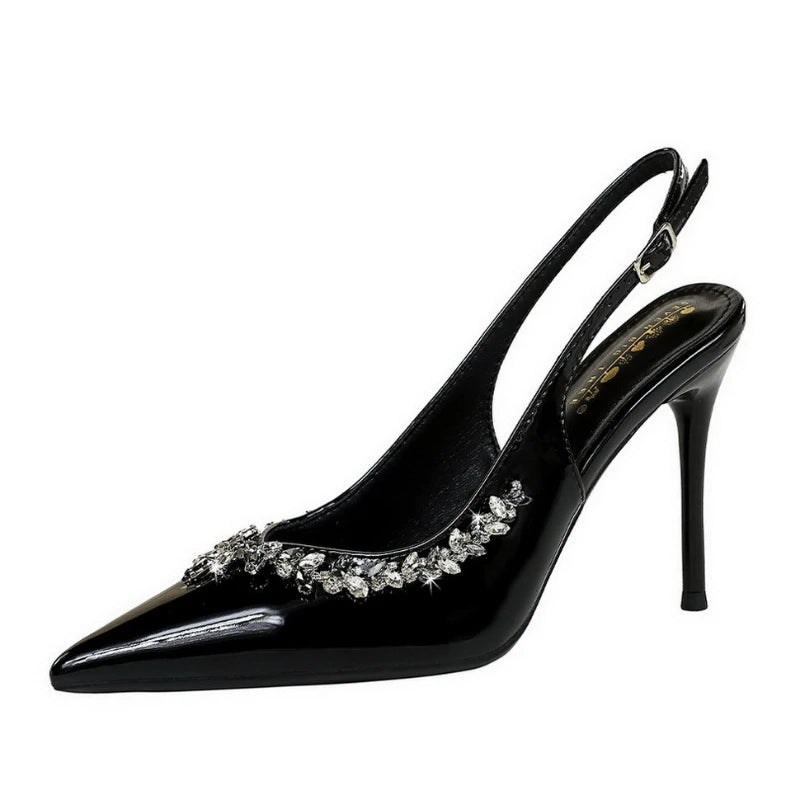 Banquet Rhinestone Slim Heels