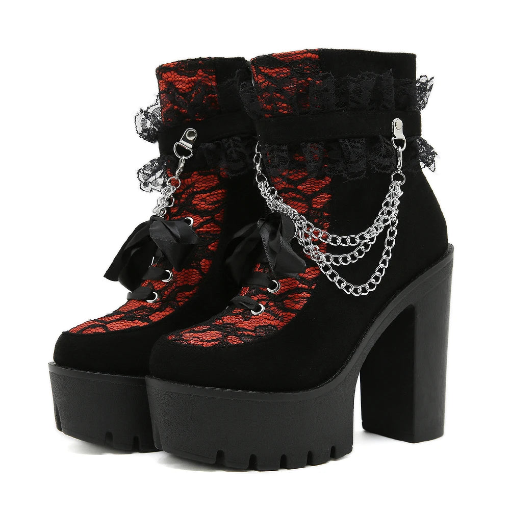 Gdgydh  Gothic Lace Ankle