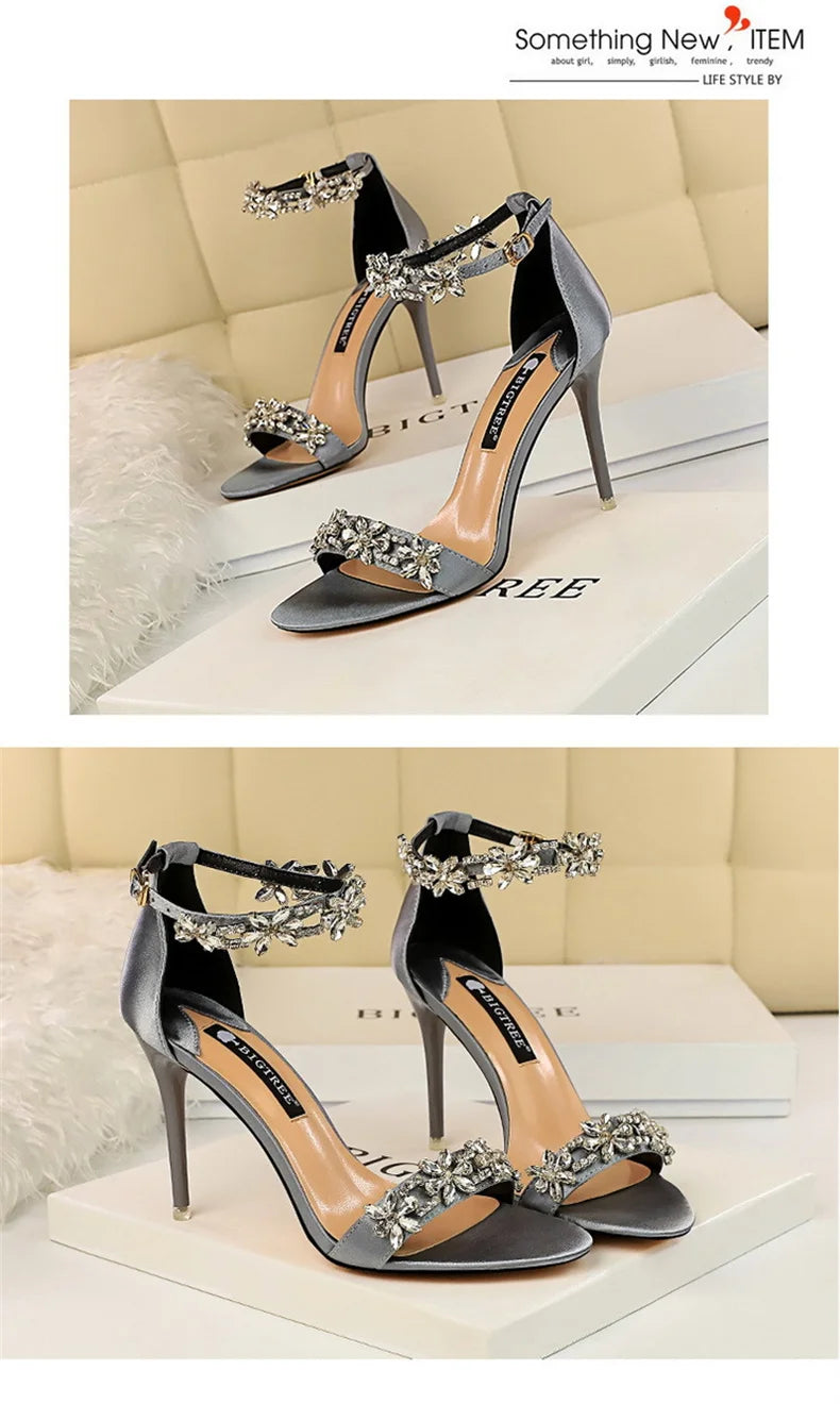 Open Toe Rhinestones Sandals