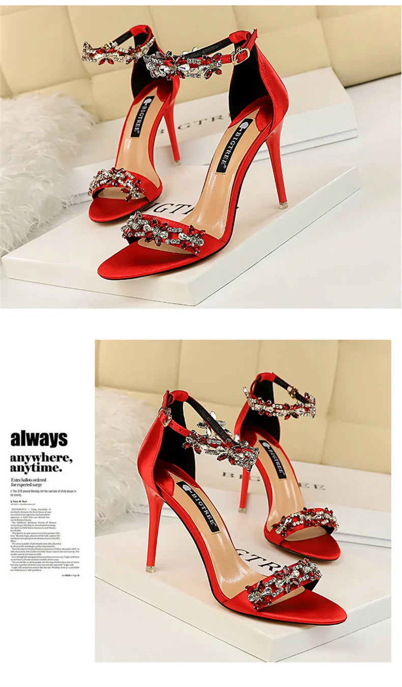 Open Toe Rhinestones Sandals