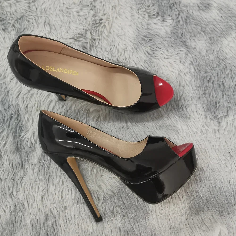 Women Pumps Sexy Peep Toe