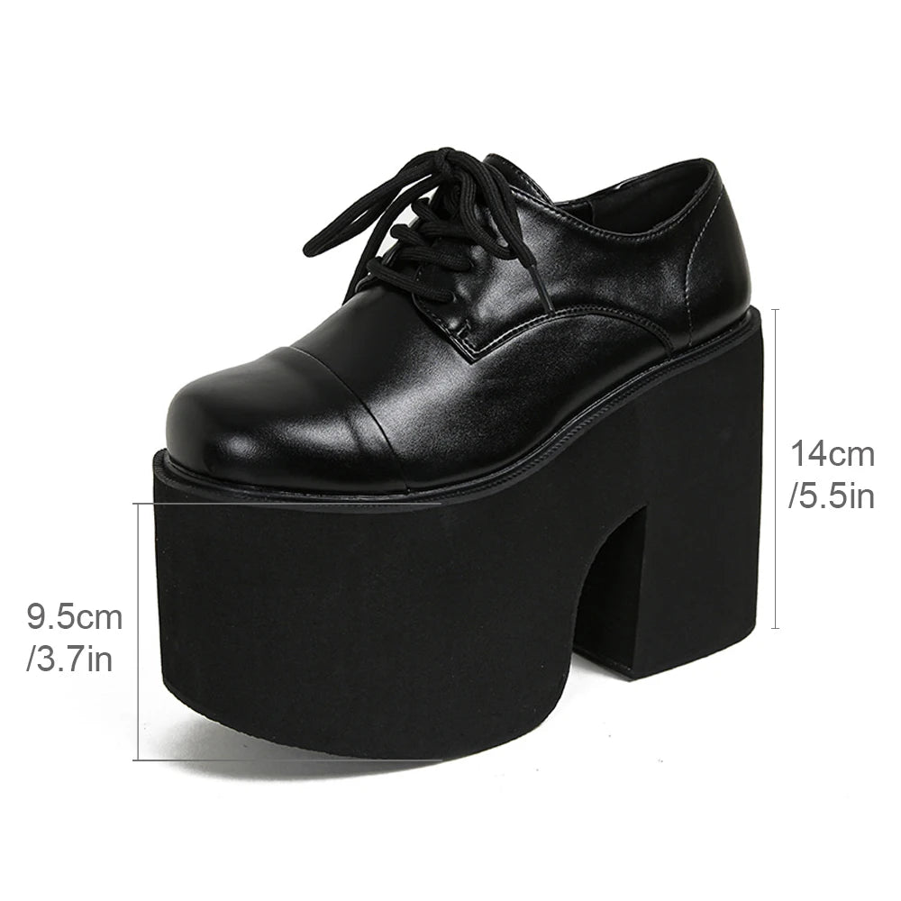Womens Chunky Heeled Pumps