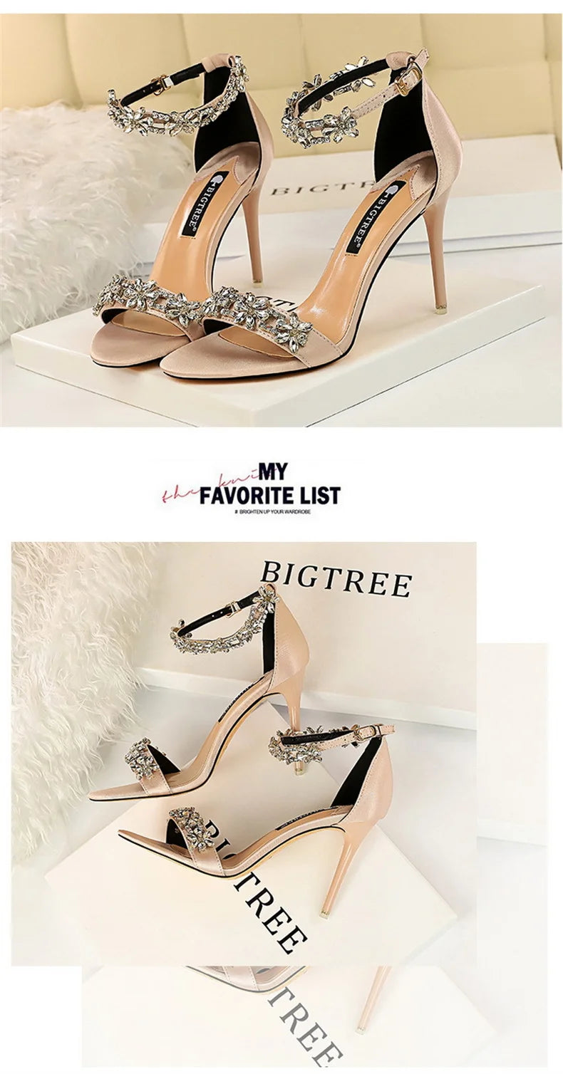 Open Toe Rhinestones Sandals