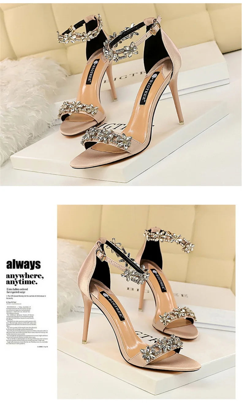 Open Toe Rhinestones Sandals