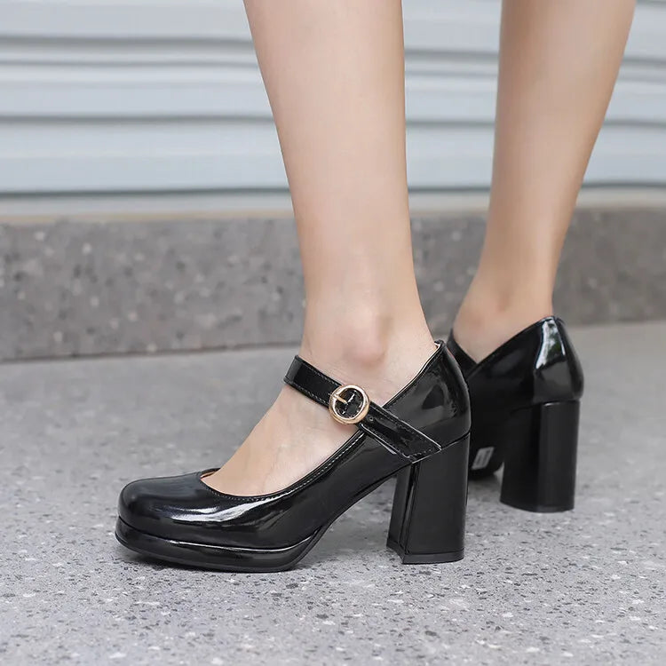 PU Patent Leather Green Navy