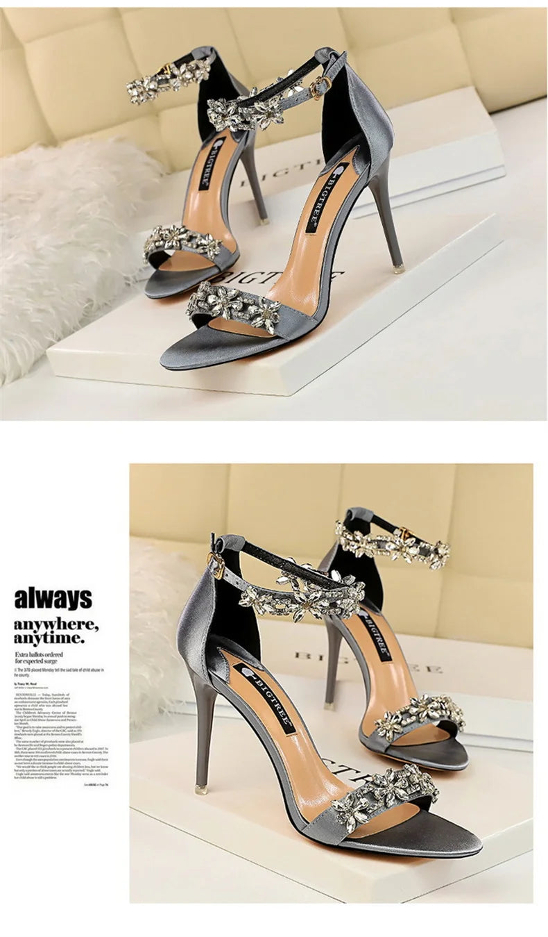 Open Toe Rhinestones Sandals
