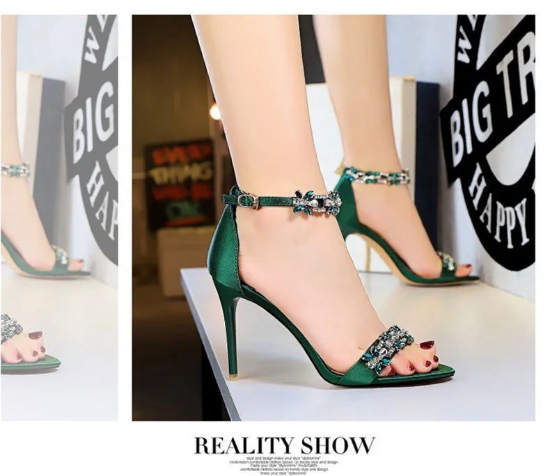 Open Toe Rhinestones Sandals