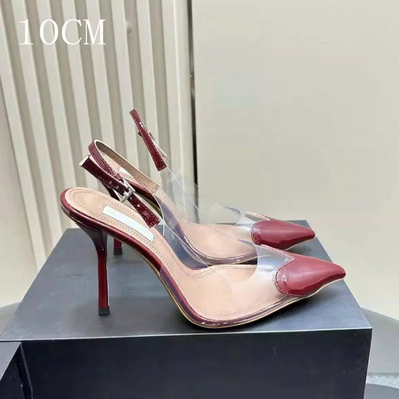 Pointy Peach Heart  Heel Shoes