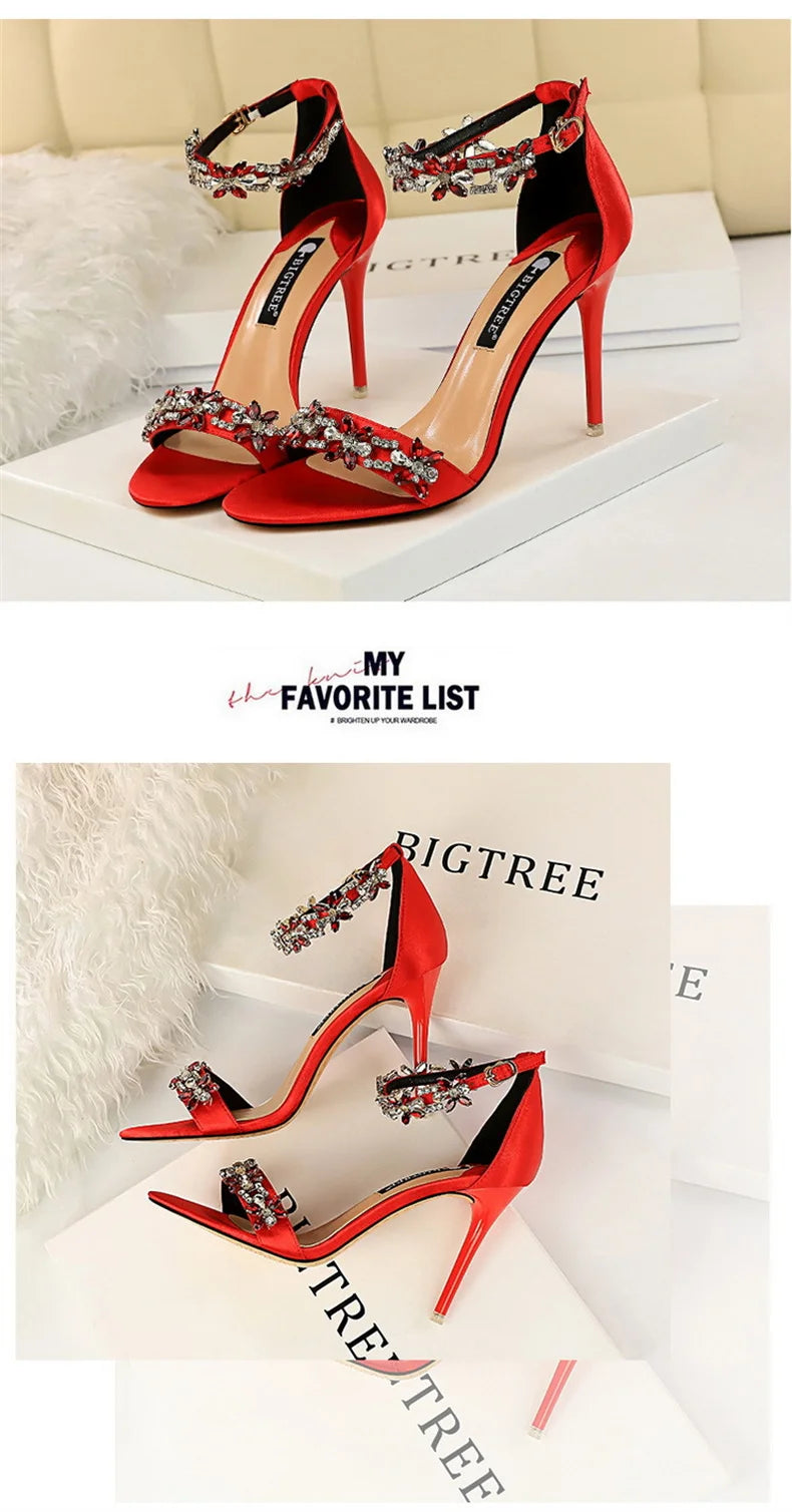 Open Toe Rhinestones Sandals