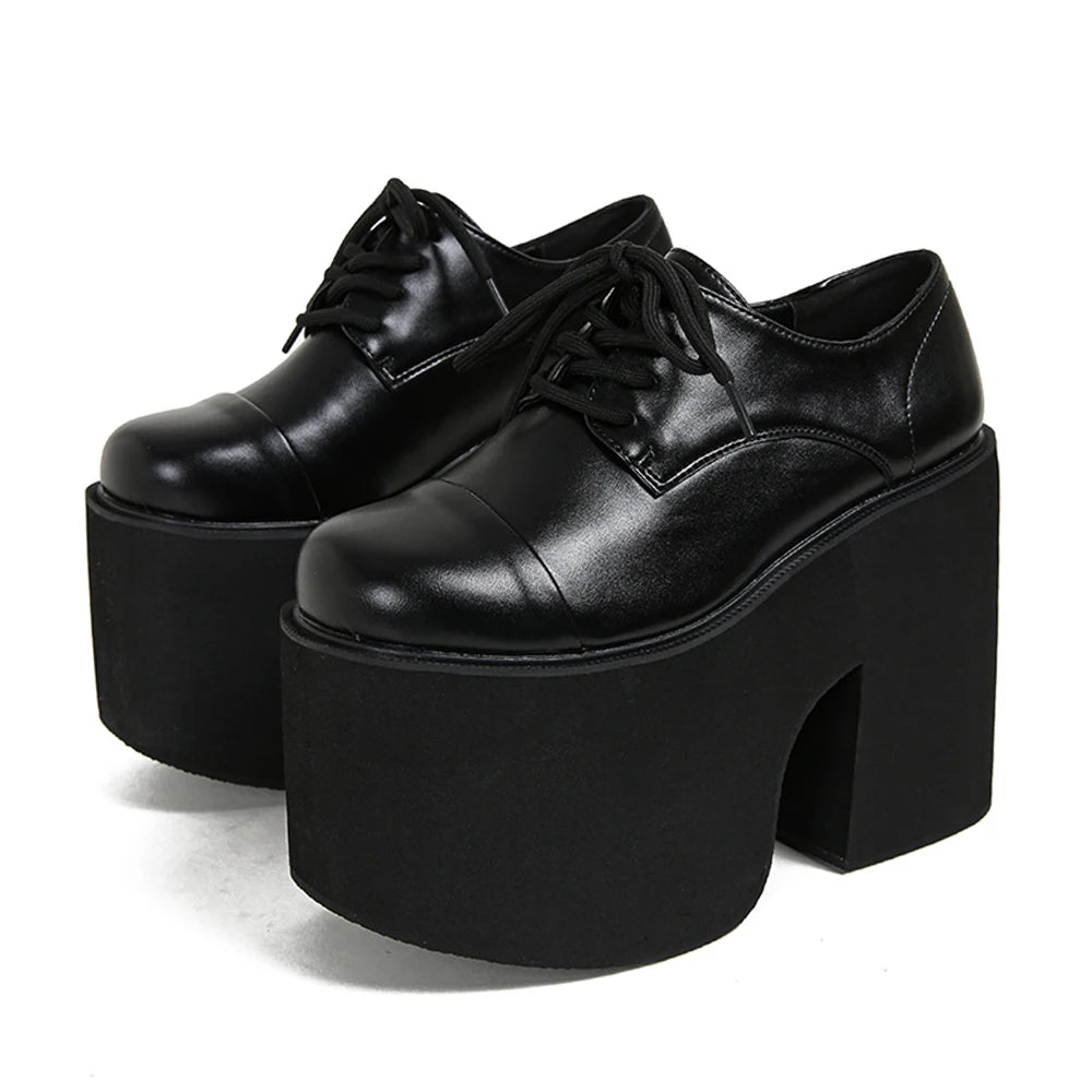 Womens Chunky Heeled Pumps