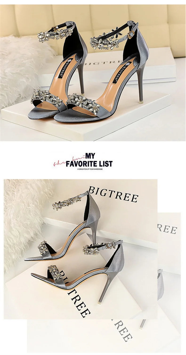 Open Toe Rhinestones Sandals
