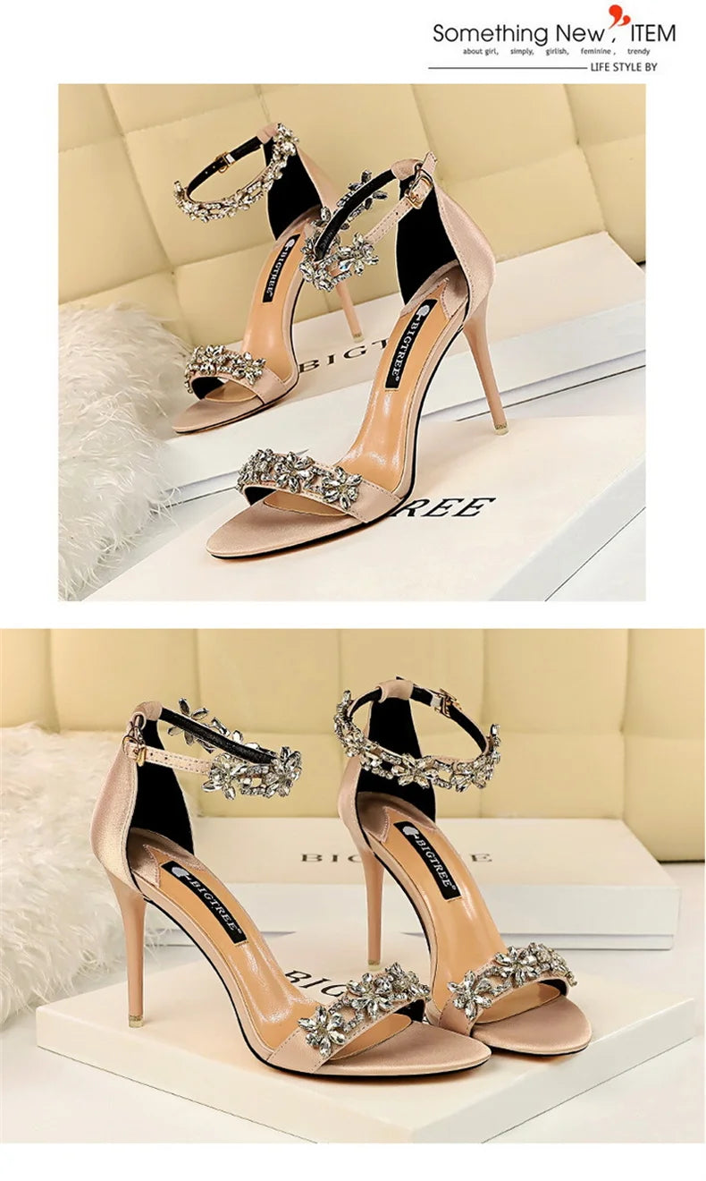 Open Toe Rhinestones Sandals