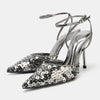 Sequin Design Heeled Sandals