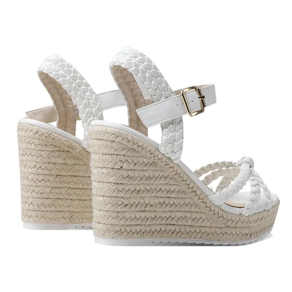 Straw Woven High Wedges