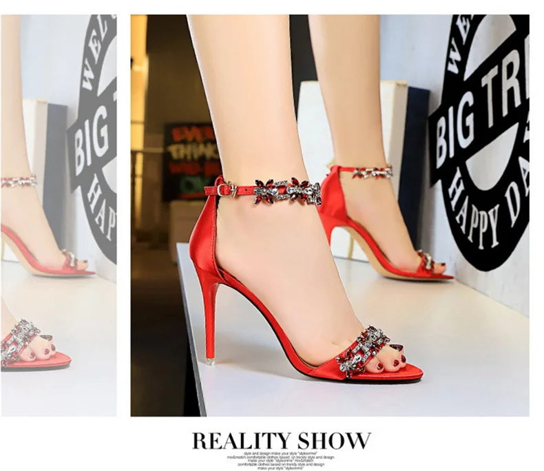 Open Toe Rhinestones Sandals