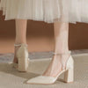 Elegant Pearl-Embellished Satin