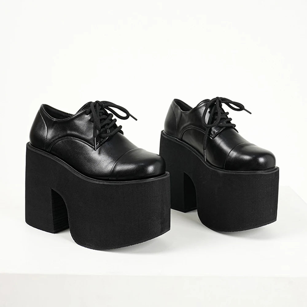 Womens Chunky Heeled Pumps