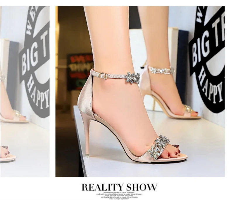 Open Toe Rhinestones Sandals