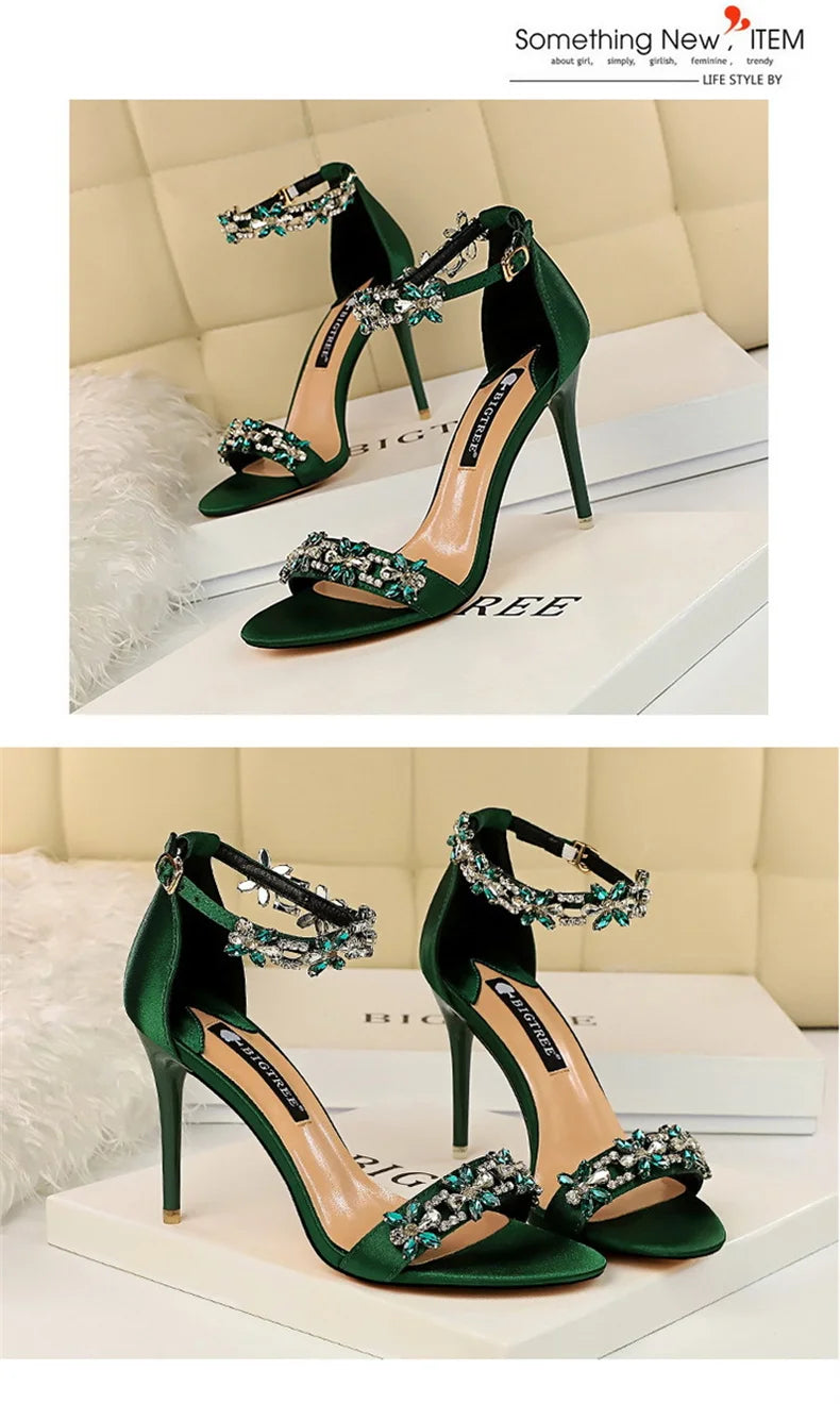 Open Toe Rhinestones Sandals