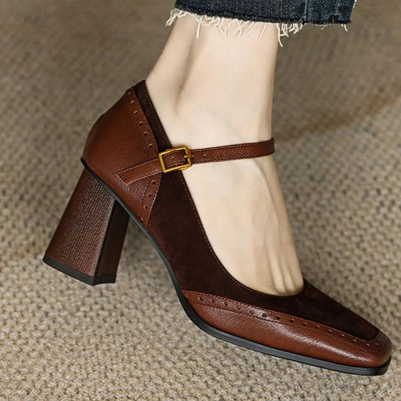 Women's Black Square Toe