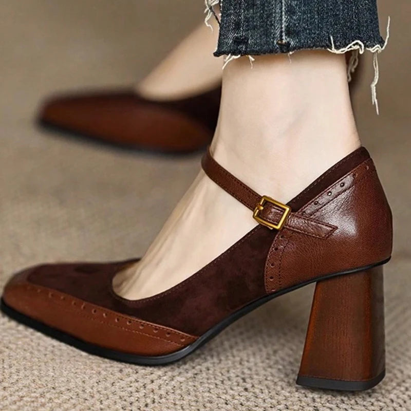 Women's Black Square Toe
