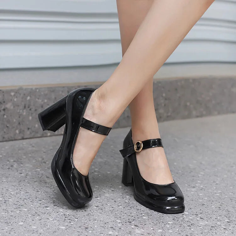 PU Patent Leather Green Navy