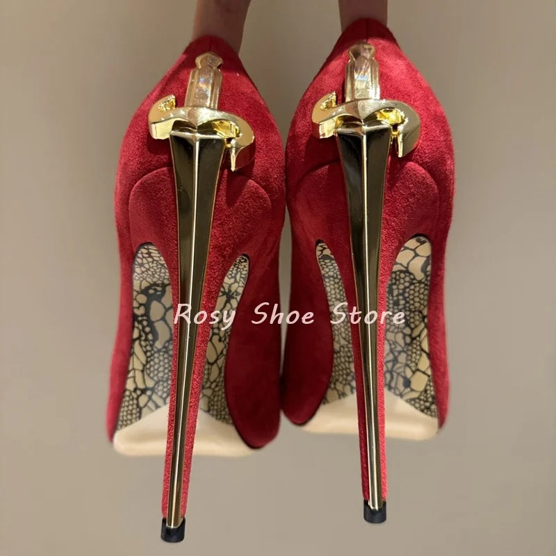 Elegant Metal Scepter Heel