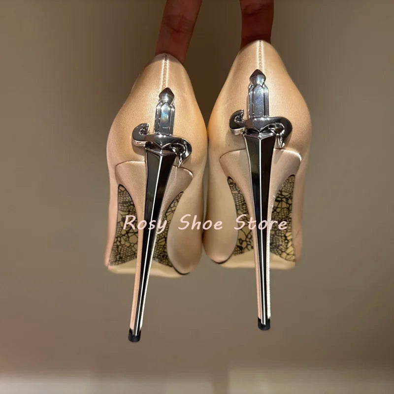 Elegant Metal Scepter Heel