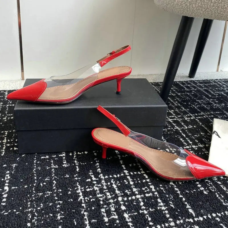 Pointy Peach Heart  Heel Shoes