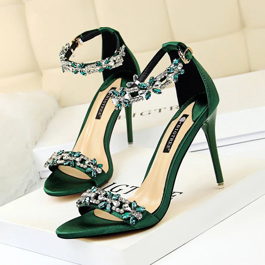 Open Toe Rhinestones Sandals
