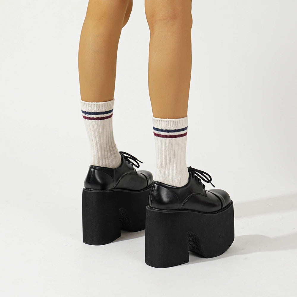 Womens Chunky Heeled Pumps