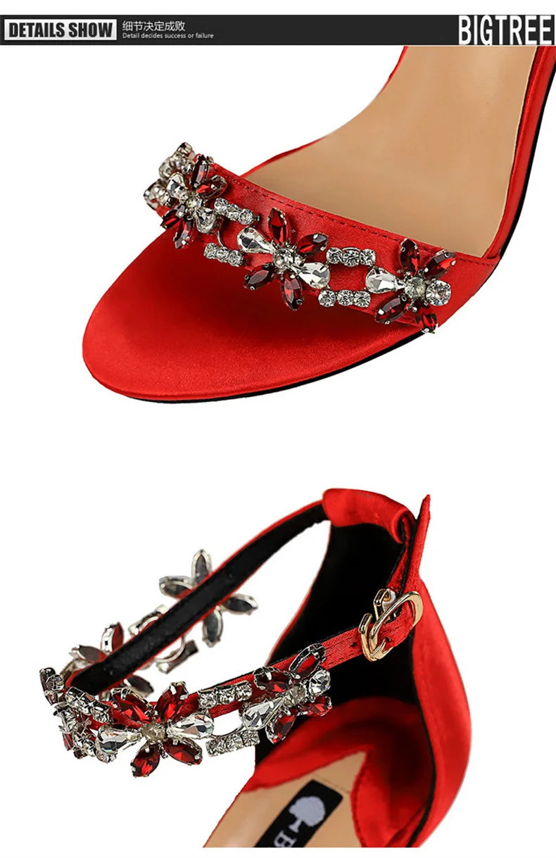 Open Toe Rhinestones Sandals