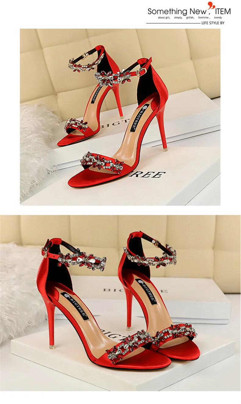 Open Toe Rhinestones Sandals