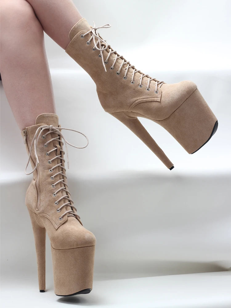 Pole Dance Lace-Up Ankle Heel
