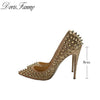 Glitter Spike High Heels