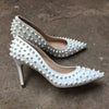 White Spikes Sexy High Heels