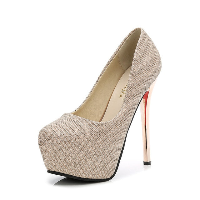 Gold High Heels