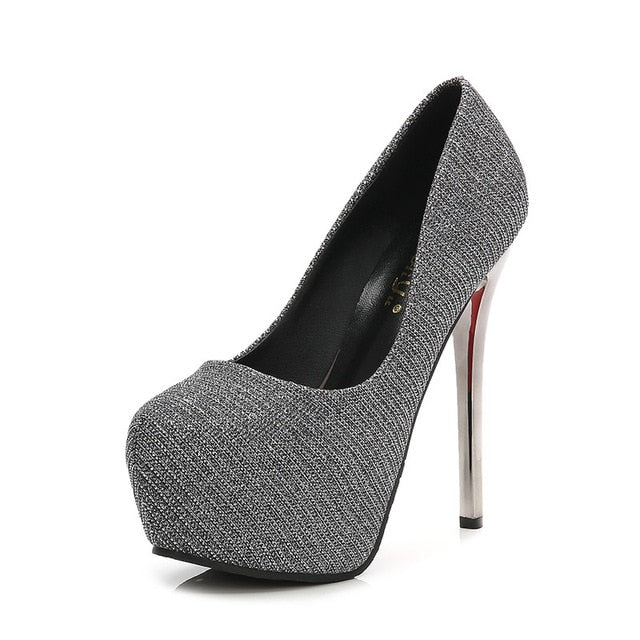 Gold High Heels