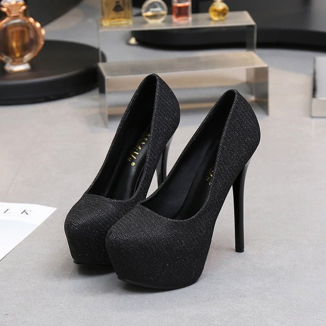 Gold High Heels
